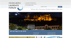 Desktop Screenshot of heidelberg-laureate-forum.org